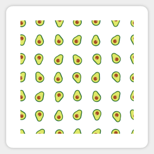 Hand drawn cute avocados Sticker